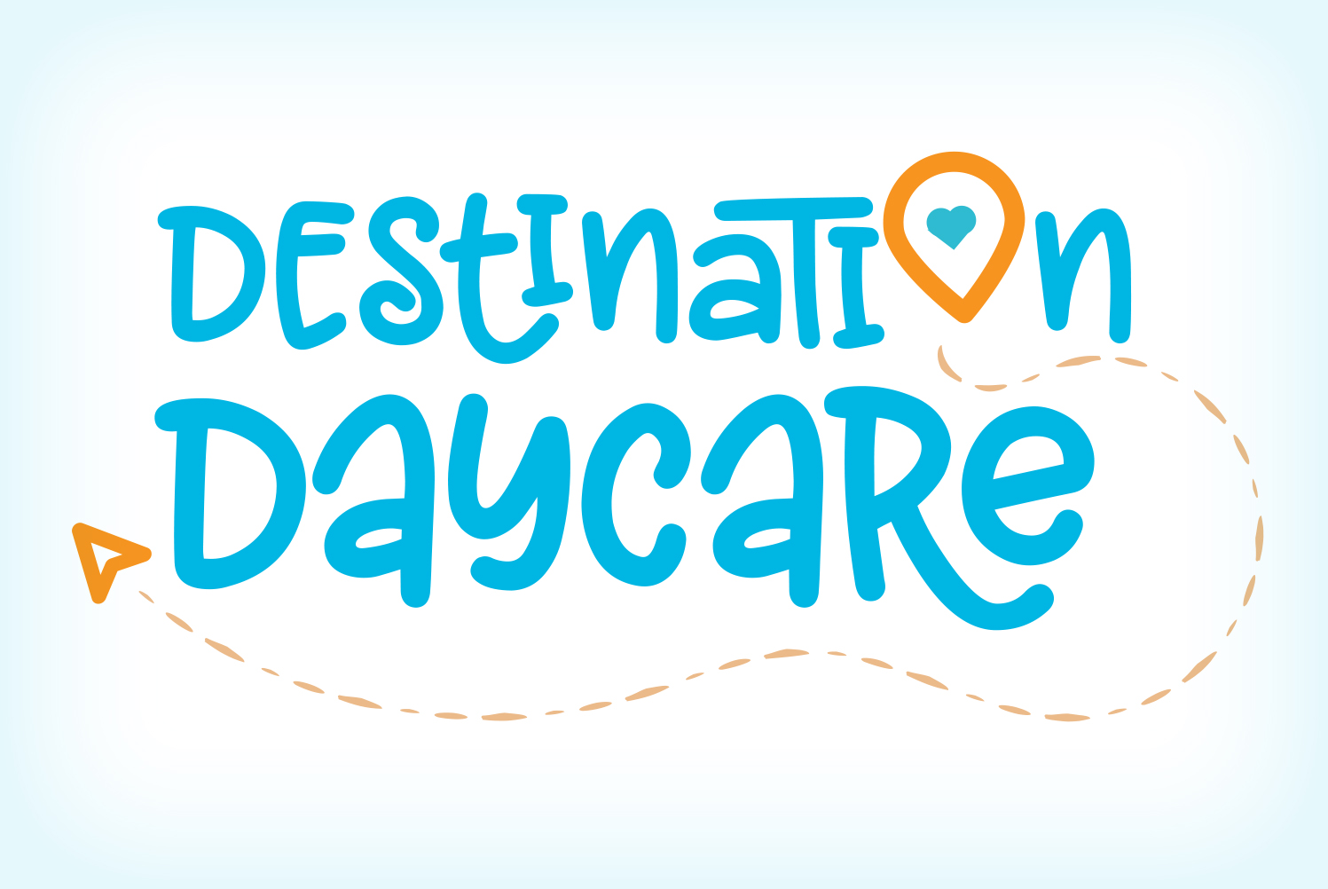 sample of destination daycare logo mockup